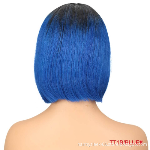 Rebecca  Hair Brazilian Straight Human Hair Wigs Short Bob Wigs For Women Can Show Your Own Hairline Super Natural